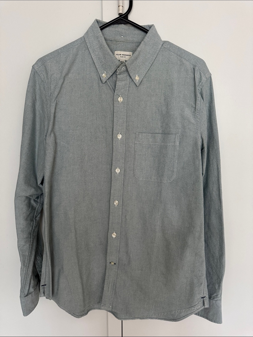 Club Monaco Men's Button-Down Shirt — Light Green